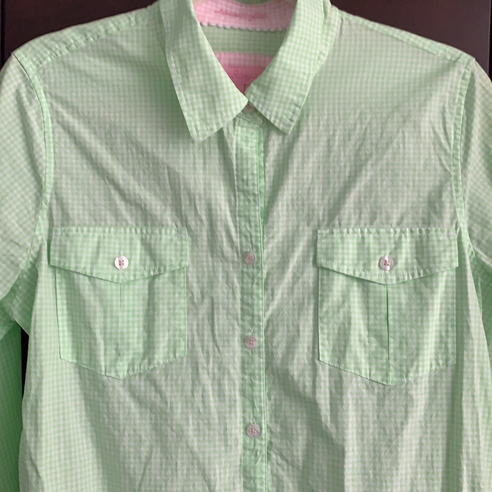 Lilly Pulitzer Gingham Button Down Top - image 2